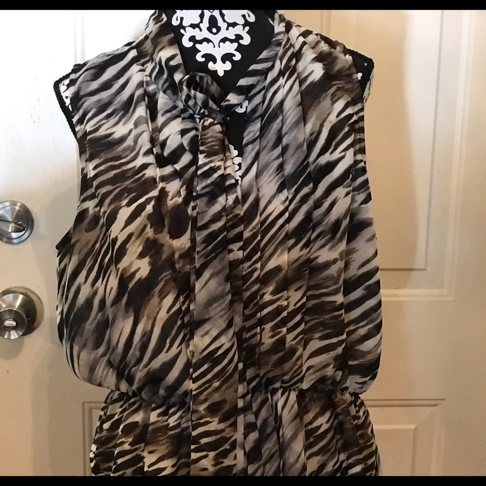 George Zebra Lined Top